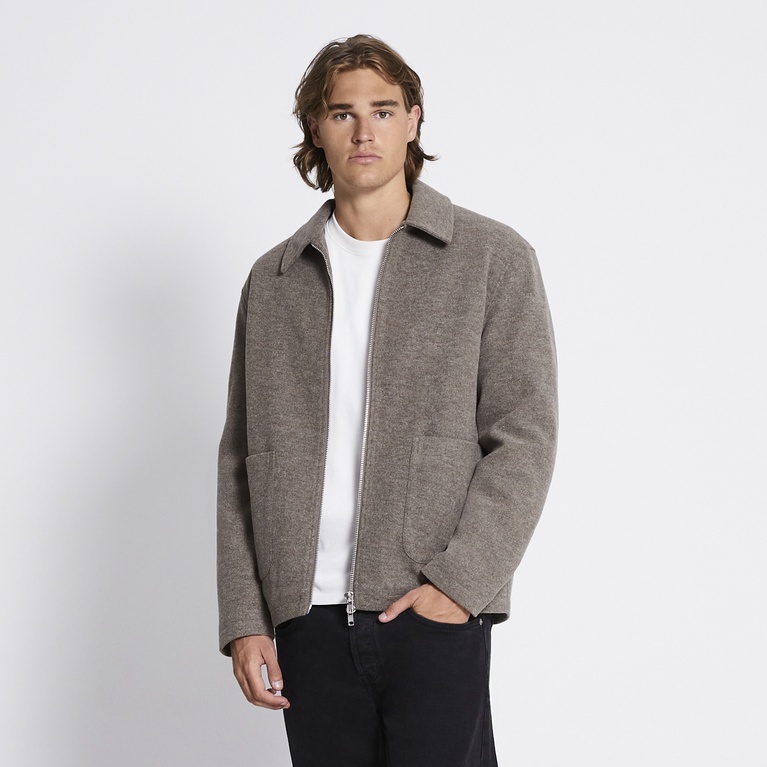 Zip jacket "Zixten" Brown melange